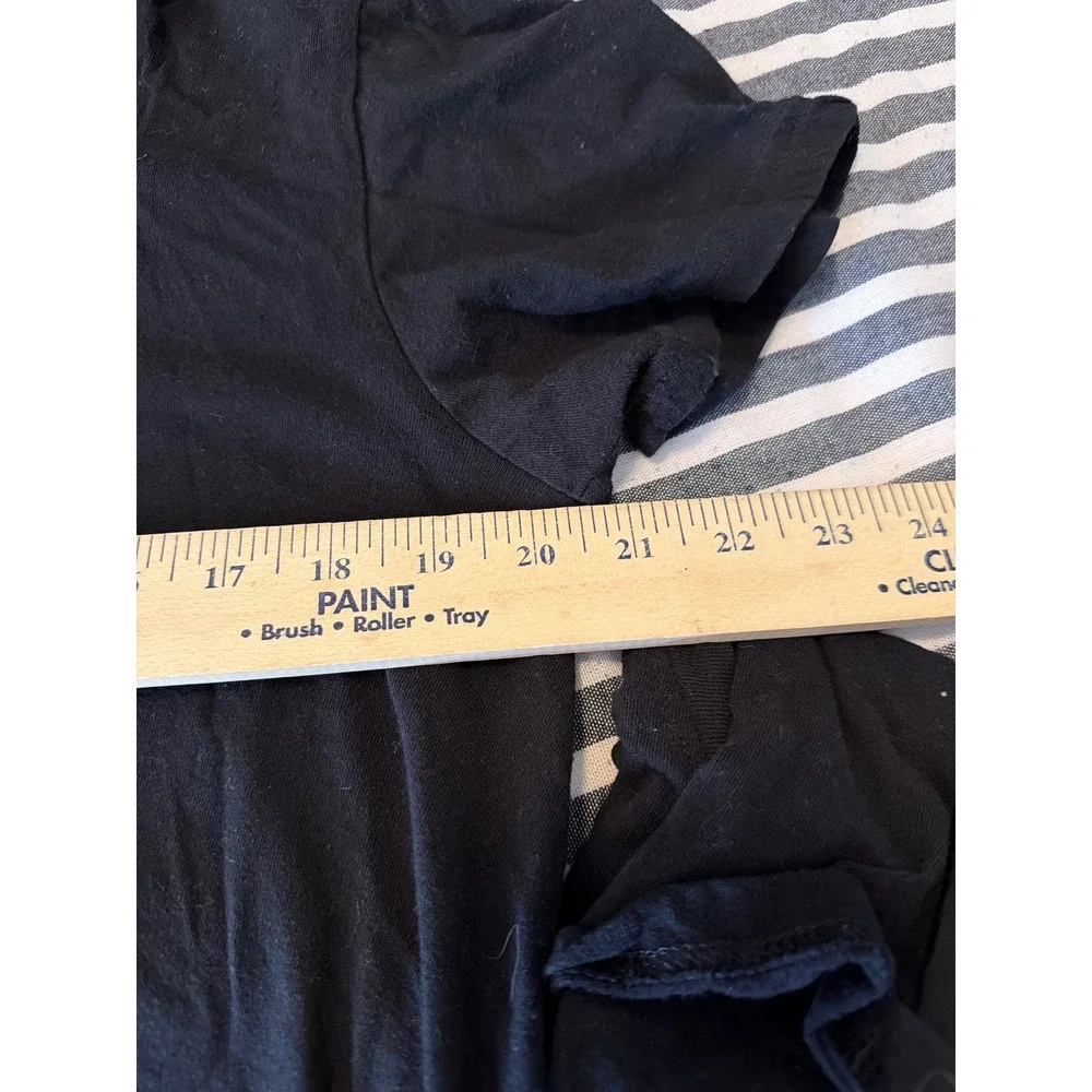 True Religion Mens V-Neck T-Shirt Set of 2 Black Cotton Horseshoe Logo Medium